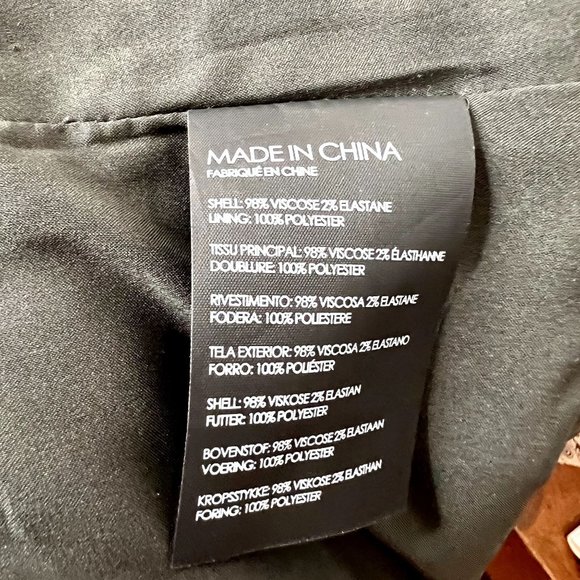 Club Monaco Black Sleeveless Square Neckline A-Line Zip Up Front Dress Size 4 - Picture 8 of 10